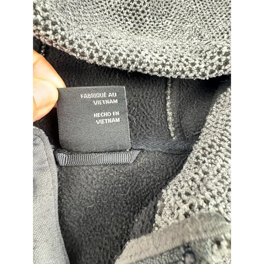 Spyder 1/4 Zip Gray Black Pullover Hooded Sweater Jacket - Men Size M